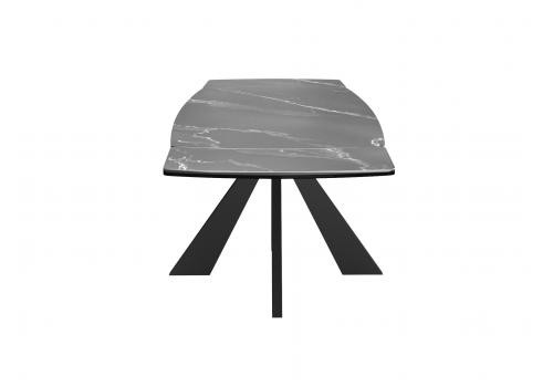  Стол DikLine SKU120 Керамика Серый мрамор/подстолье черное/опоры черные, фото 5 