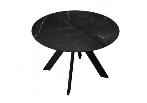  Стол DikLine SKC100 d1000 Керамика Черный мрамор/подстолье черное/опоры черные, фото 4 