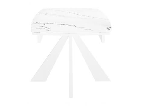 Стол DikLine SKU140 Керамика Белый мрамор/подстолье белое/опоры белые, фото 7 