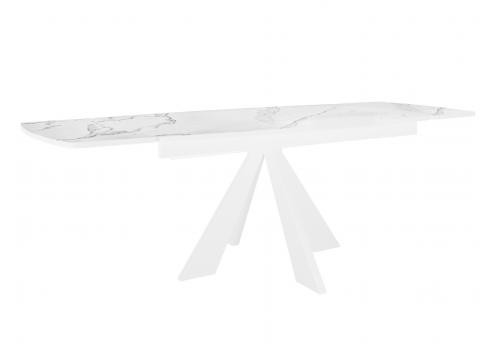  Стол DikLine SKU140 Керамика Белый мрамор/подстолье белое/опоры белые, фото 4 
