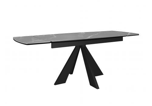  Стол DikLine SKU140 Керамика Серый мрамор/подстолье черное/опоры черные, фото 2 