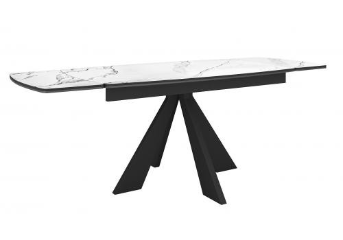  Стол DikLine SKU120 Керамика Белый мрамор/подстолье черное/опоры черные, фото 4 