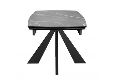  Стол DikLine SKU140 Керамика Серый мрамор/подстолье черное/опоры черные, фото 4 