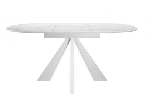  Стол DikLine SKK110 Керамика Белый мрамор/подстолье белое/опоры белые (2 уп.), фото 3 