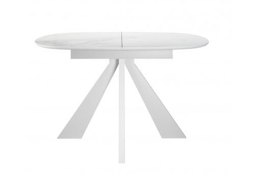  Стол DikLine SKK110 Керамика Белый мрамор/подстолье белое/опоры белые (2 уп.), фото 2 