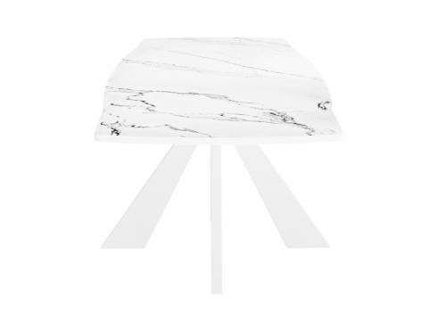  Стол DikLine SKU140 Керамика Белый мрамор/подстолье белое/опоры белые, фото 6 