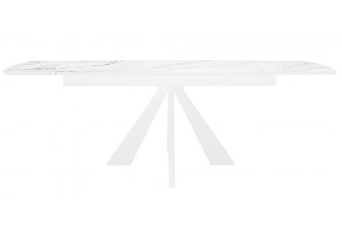  Стол DikLine SKU140 Керамика Белый мрамор/подстолье белое/опоры белые, фото 2 