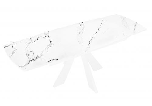  Стол DikLine SKU140 Керамика Белый мрамор/подстолье белое/опоры белые, фото 8 