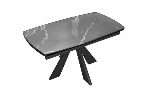  Стол DikLine SKU120 Керамика Серый мрамор/подстолье черное/опоры черные, фото 7 