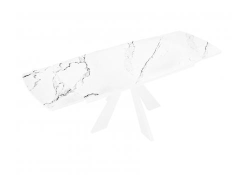 Стол DikLine SKU120 Керамика Белый мрамор/подстолье белое/опоры белые, фото 7 