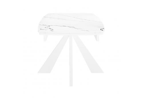  Стол DikLine SKU120 Керамика Белый мрамор/подстолье белое/опоры белые, фото 6 
