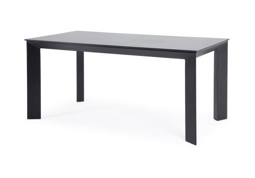  "Венето" обеденный стол из HPL 160х80см, цвет "серый гранит", каркас черный, фото 1 