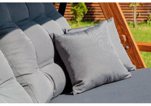  Деревянные качели Lyon с серыми подушками, фото 7 