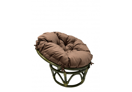  Кресло папасан - мини 23/01Е (d=85) с коричневой подушкой, фото 5 