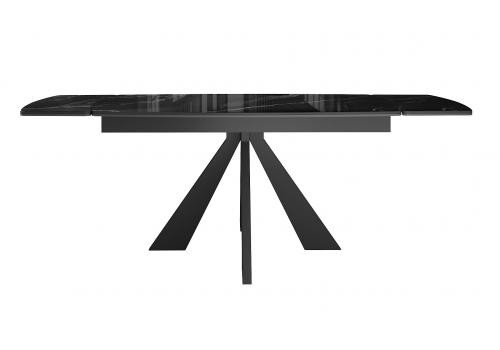  Стол DikLine SFU140 стекло черное мрамор глянец/подстолье черное/опоры черные (2 уп.), фото 2 