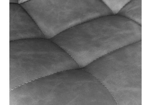  Стул полубарный DOBRIN OLIVIA, черные матовые ножки, серая антрацитовая винтажная экокожа (RU-08), фото 7 