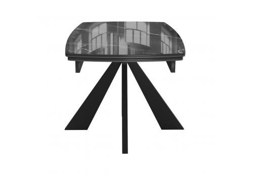  Стол DikLine SFU140 стекло черное мрамор глянец/подстолье черное/опоры черные (2 уп.), фото 6 