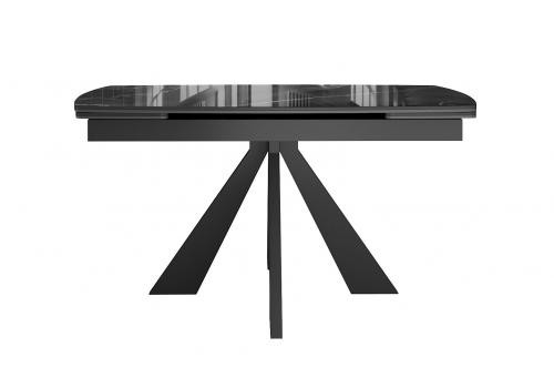  Стол DikLine SFU140 стекло черное мрамор глянец/подстолье черное/опоры черные (2 уп.), фото 3 