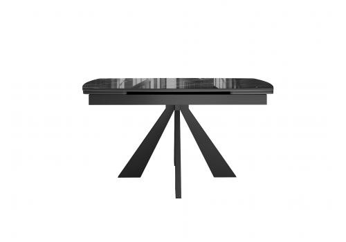  Стол DikLine SFU120 стекло черное мрамор глянец/подстолье черное/опоры черные (2 уп.), фото 3 