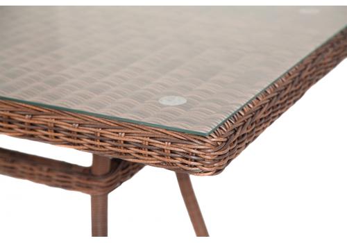  "Латте" обеденный стол из искусственного ротанга 140х80см, цвет коричневый, фото 4 