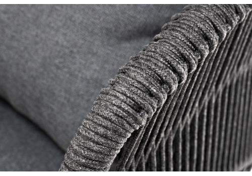  "Верона" лаунж-зона 5-местная плетеная из роупа (веревки), каркас алюминиевый темно-серый, роуп темно-серый, фото 6 