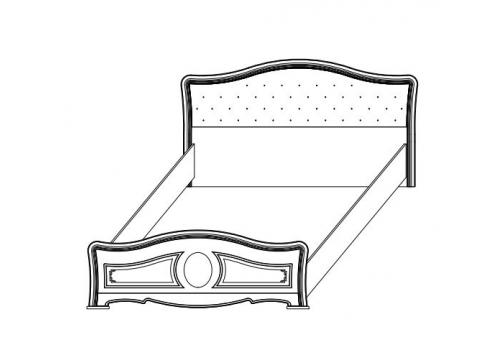  Азалия Кровать 1400x2000 с мягким изголовьем (Антивандальная ткань), эмаль, фото 1 