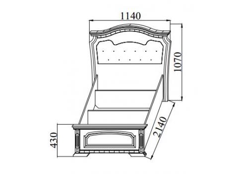  Деметра Кровать 900x2000 с мягким изголовьем / антивандальная ткань, слоновая кость, фото 1 