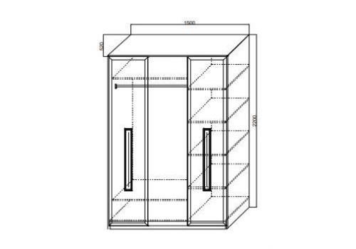  Голд Шкаф 3-х дверный, мокко, фото 1 