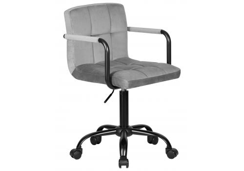  Офисное кресло для персонала DOBRIN TERRY BLACK, серый велюр (MJ9-75), фото 2 
