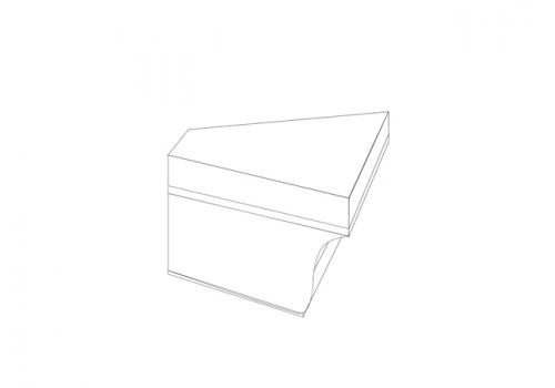  Каталея Стык карниза для углового шкафа внешний 104х93 лев/прав, белая эмаль, фото 1 