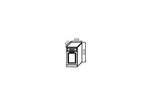  Каталея Тумба с ящиком и дверью ш.450, белая эмаль, фото 1 