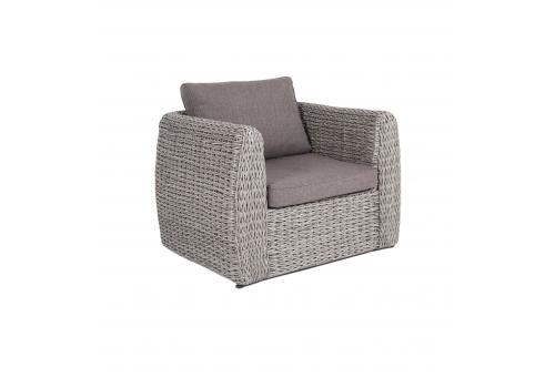  "Кальяри" кресло из искусственного ротанга (гиацинт), цвет серый, фото 1 