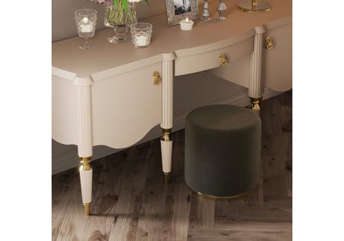  София Туалетный стол с зеркалом и пуфом, беж-велюр зеленый, фото 4 