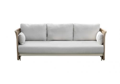  "Аликанте" диван из искусственного ротанга трехместный, цвет соломенный, фото 1 