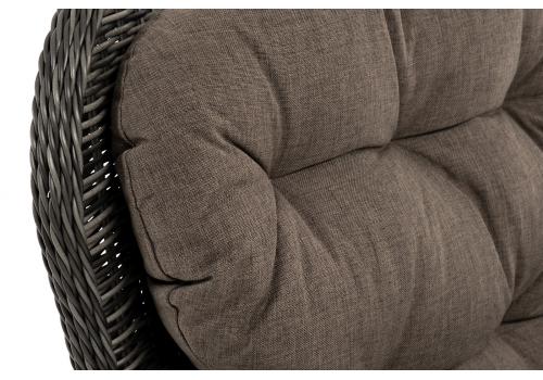  "Алиса" кресло плетеное, цвет графит с подушками, фото 7 
