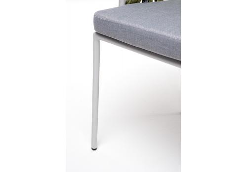  "Диего" стул плетеный из роупа, каркас из стали светло-серый (RAL7035) шагрень, роуп салатовый меланж круглый, ткань светло-серая, фото 8 