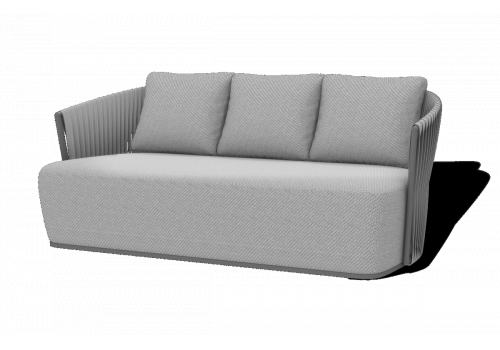  "Флоренция" диван из искусственного ротанга трехместный, цвет графит, фото 1 