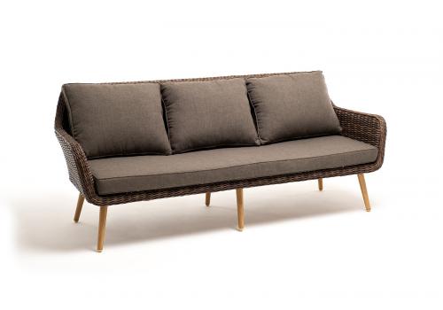  "Прованс" диван из искусственного ротанга трехместный, цвет коричневый, фото 3 