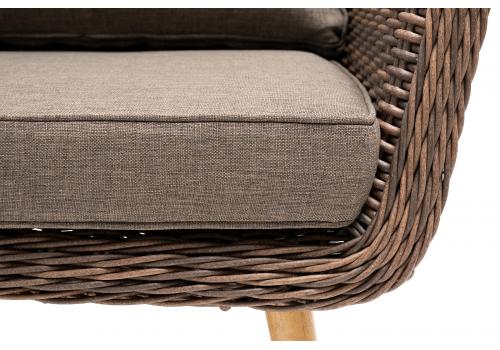  "Прованс" диван из искусственного ротанга трехместный, цвет коричневый, фото 4 