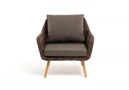  "Прованс" кресло из искусственного ротанга, цвет коричневый, фото 2 