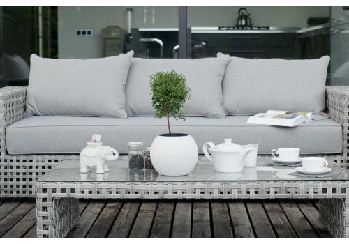  "Тито" диван из искусственного ротанга трехместный, цвет серый, фото 9 