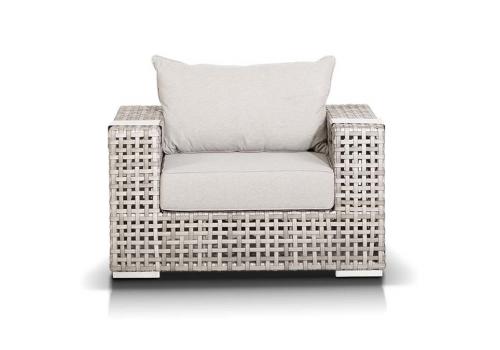  "Тито" кресло из искусственного ротанга, цвет серый, фото 2 