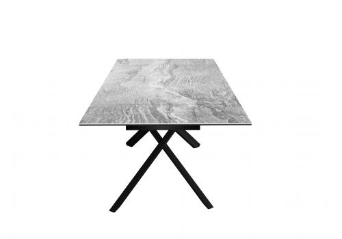  Стол DikLine KX160 мрамор C31 (керамика серая глянец)/опоры черные, фото 6 