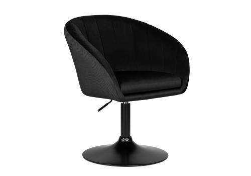  Кресло дизайнерское DOBRIN EDISON BLACK, черный велюр (1922-21), фото 1 