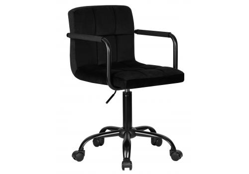  Офисное кресло для персонала DOBRIN TERRY BLACK, черный велюр (MJ9-101), фото 2 