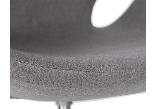  Кресло дизайнерское DOBRIN SWAN, серая ткань AF7, алюминиевое основание, фото 8 