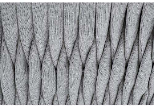  "Монако" диван 2-местный плетеный из роупа, каркас алюминий светло-серый (RAL7035) муар, роуп светло-серый 40 мм, ткань светло-серая, фото 8 