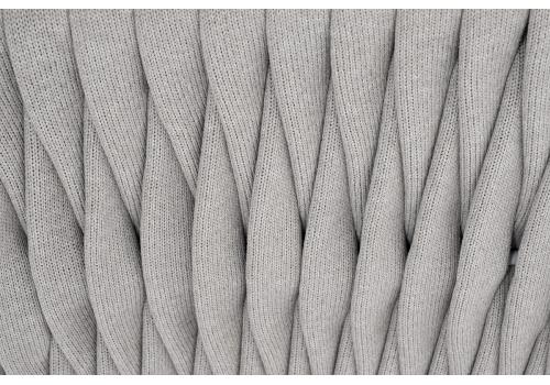  "Монако" кресло плетеное из роупа, каркас алюминий светло-серый (RAL7035) муар, роуп светло-серый 40 мм, ткань светло-серая, фото 5 