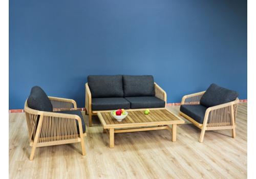  Лаунж зона LEONOREN с двухместным диваном и плетеным роупом, фото 5 