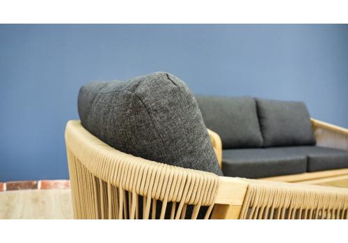  Лаунж зона LEONOREN с двухместным диваном и плетеным роупом, фото 8 